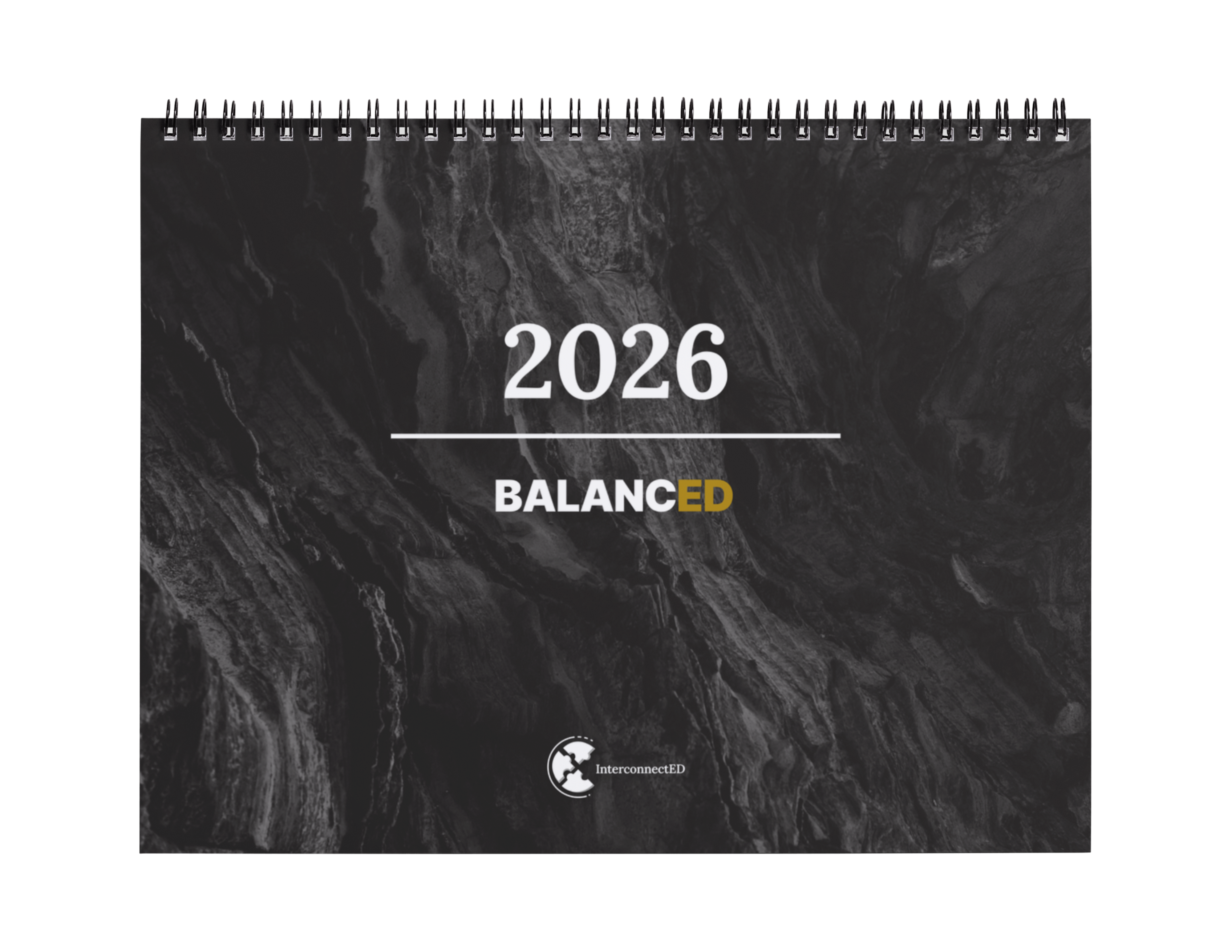 Balanced's dashboard in a black and white marble